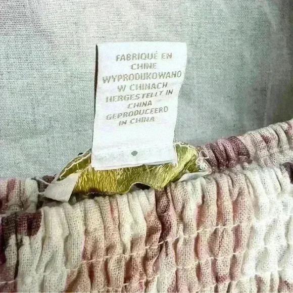 HOUSE OF HARLOW 1960 Linen Puff Sleeve With Slit Midi Dress in Size M - Picture 7 of 10